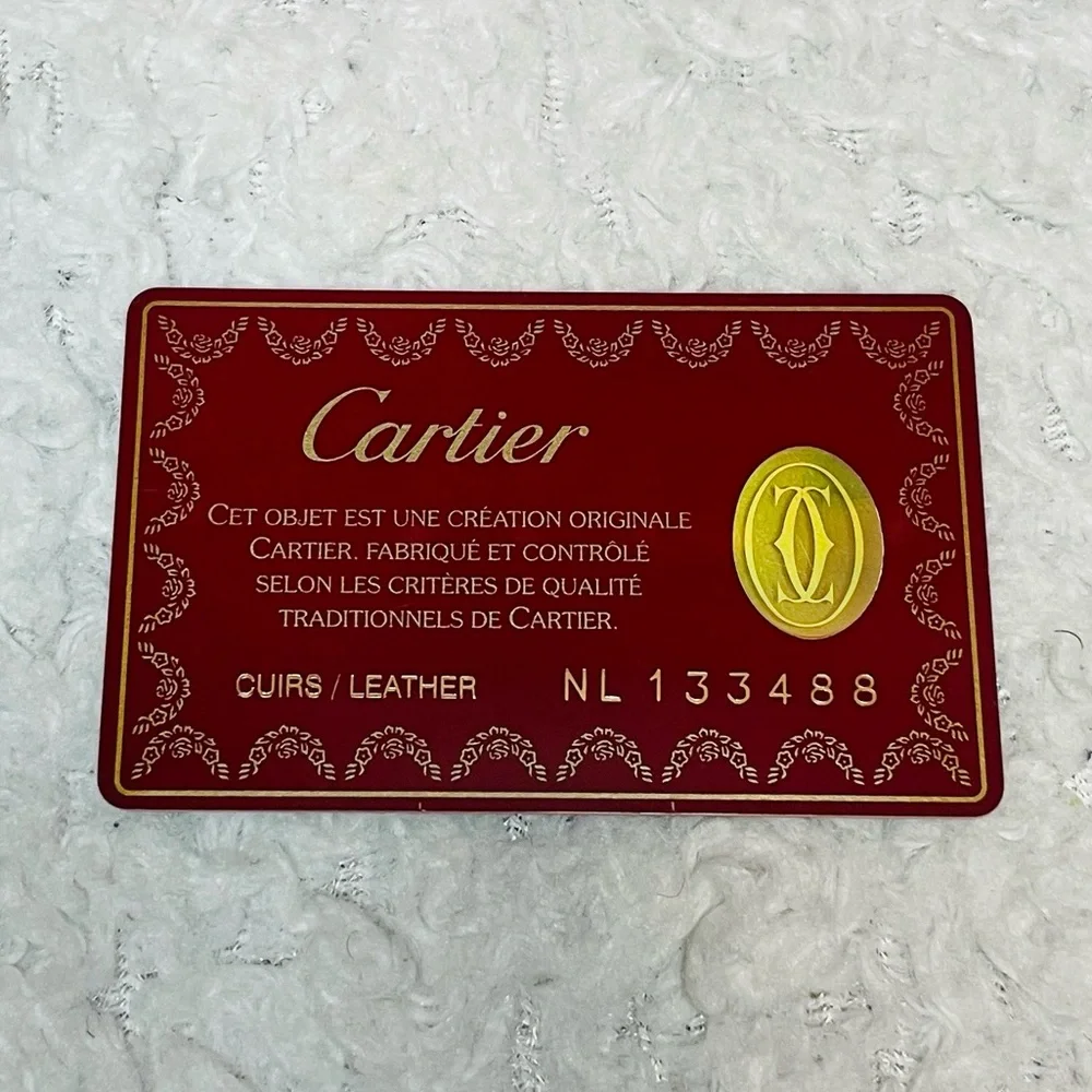 Cartier Vintage Limited Edition Happy Birthday Monogram Bordeaux Bi-fold Wallet